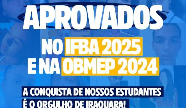 Imagens da É com o coração cheio de orgulho que anunciamos as aprovações incríveis dos nossos estudantes no processo seletivo do IFBA 2025 e na OBMEP 2024!