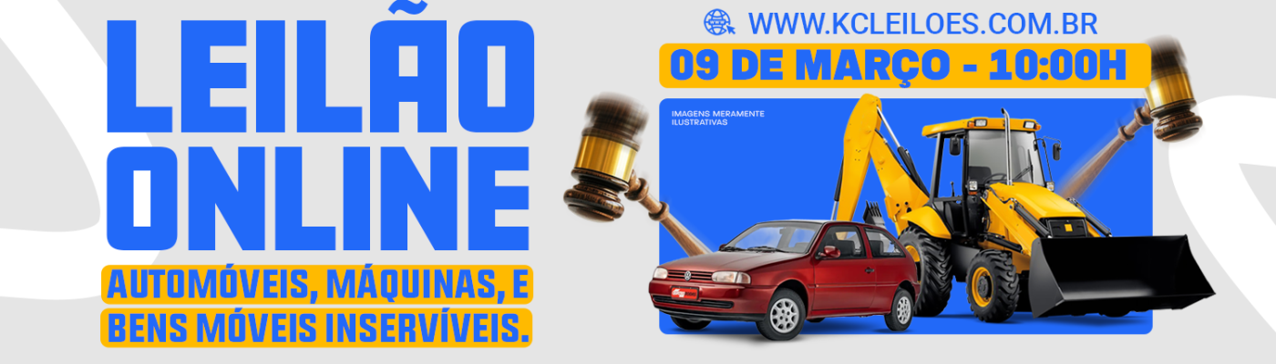 
                                    Leilão de automóveis, máquinas e bens inservíveis